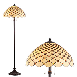 Lee Tiffany Style 62" LED Floor Lamp - JONATHAN Y