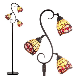 Walker Tiffany-Style 70.5" Multi-Light LED Floor Lamp - JONATHAN Y