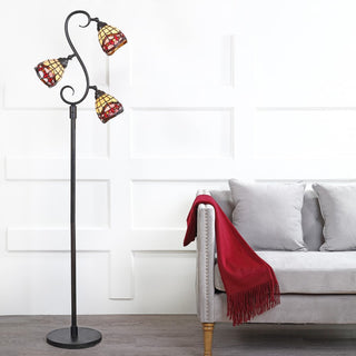 Walker Tiffany-Style 70.5" Multi-Light LED Floor Lamp - JONATHAN Y