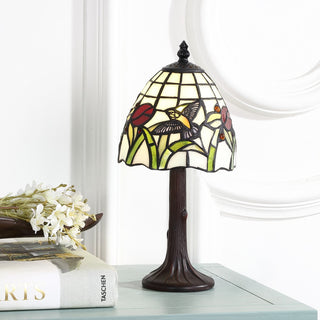 Hummingbird Tiffany Style 12" LED Table Lamp - JONATHAN Y