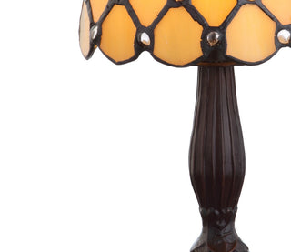 Campbell Tiffany Style 12.5" LED Table Lamp - JONATHAN Y