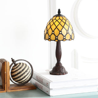 Campbell Tiffany Style 12.5" LED Table Lamp - JONATHAN Y