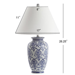 Juliana 26.25" Chinoiserie Ceramic LED Table Lamp - JONATHAN Y