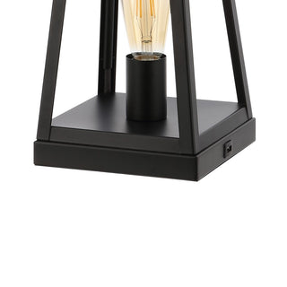 Waylon 28.5" Classic Industrial Iron Nightlight LED Table Lamp with USB Charging Port - JONATHAN Y