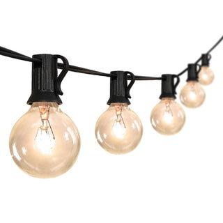 Indoor/Outdoor 25 ft. Contemporary Rustic Incandescent G40 Bistro Globe Bulb String Lights