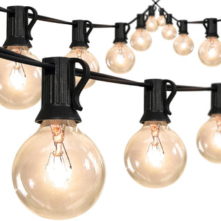 Indoor/Outdoor 25 ft. Contemporary Rustic Incandescent G40 Bistro Globe Bulb String Lights