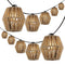 Samara 10-Light Indoor/Outdoor 10 ft. Mid-Century Classic Incandescent C7 Lantern Hemp Rope Shaded String Lights