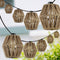 Samara 10-Light Indoor/Outdoor 10 ft. Mid-Century Classic Incandescent C7 Lantern Hemp Rope Shaded String Lights