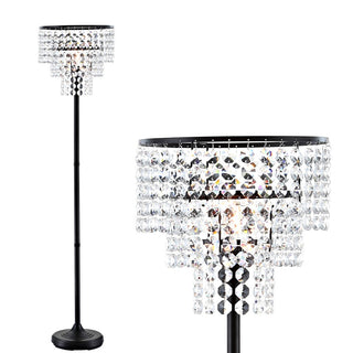 Juliette 60" Crystal/Metal Floor Lamp - JONATHAN Y