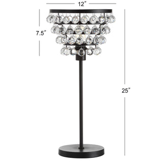 Buckingham 25" Crystal/Metal Table Lamp - JONATHAN Y