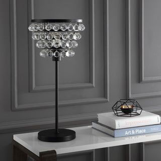 Buckingham 25" Crystal/Metal Table Lamp - JONATHAN Y