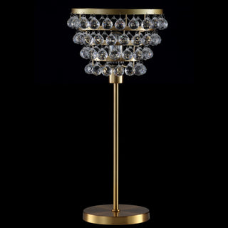 Buckingham 25" Crystal/Metal Table Lamp - JONATHAN Y