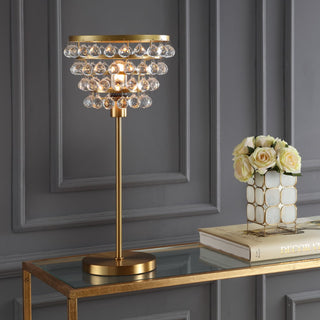 Buckingham 25" Crystal/Metal Table Lamp - JONATHAN Y