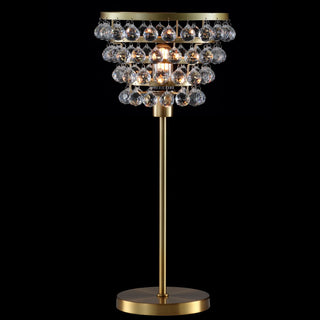 Buckingham 25" Crystal/Metal Table Lamp - JONATHAN Y