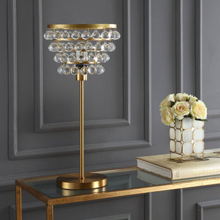 Buckingham 25" Crystal/Metal Table Lamp - JONATHAN Y