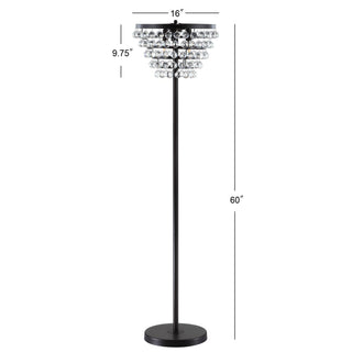 Jemma 60" Crystal/Metal LED Floor Lamp - JONATHAN Y