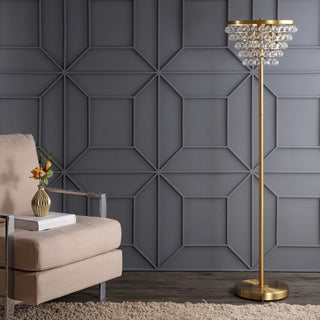 Jemma 60" Crystal/Metal LED Floor Lamp - JONATHAN Y