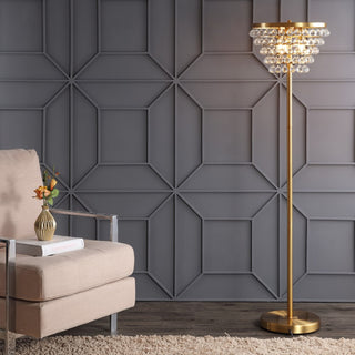 Jemma 60" Crystal/Metal LED Floor Lamp - JONATHAN Y