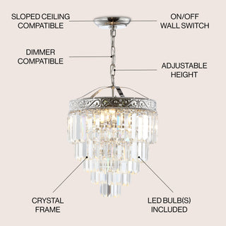 Wyatt 12" Crystal LED Chandelier