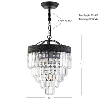 Wyatt 12" Crystal LED Chandelier - JONATHAN Y