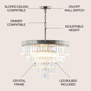 Wyatt 12" Crystal LED Chandelier