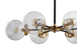 Caleb 28" Brass Cluster Pendant - JONATHAN Y