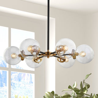 Caleb 28" Brass Cluster Pendant - JONATHAN Y