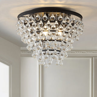 Toronto 16" Metal/Crystal LED Flush Mount - JONATHAN Y