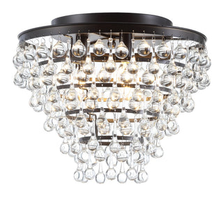 Toronto 16" Metal/Crystal LED Flush Mount - JONATHAN Y