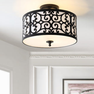 Katherine 15" Metal LED Semi Flush Mount - JONATHAN Y