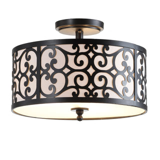 Katherine 15" Metal LED Semi Flush Mount - JONATHAN Y