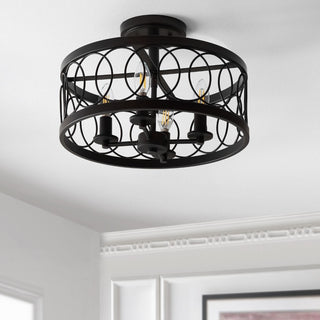 Sylvain 15.5" Metal LED Semi Flush Mount - JONATHAN Y