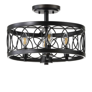 Sylvain 15.5" Metal LED Semi Flush Mount - JONATHAN Y