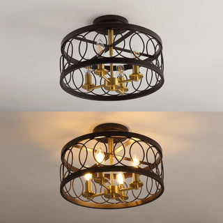 Sylvain 15.5" Metal LED Semi Flush Mount - JONATHAN Y