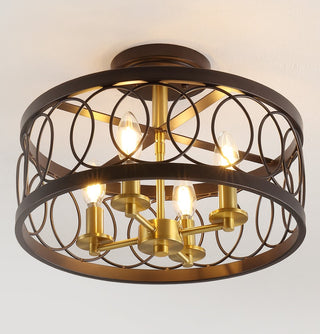 Sylvain 15.5" Metal LED Semi Flush Mount - JONATHAN Y