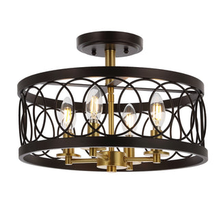 Sylvain 15.5" Metal LED Semi Flush Mount - JONATHAN Y
