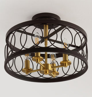 Sylvain 15.5" Metal LED Semi Flush Mount - JONATHAN Y