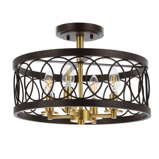Sylvain 15.5" Metal LED Semi Flush Mount - JONATHAN Y