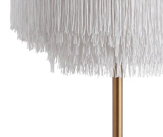 Coco 27.5" Fringed/Metal LED Table Lamp - JONATHAN Y