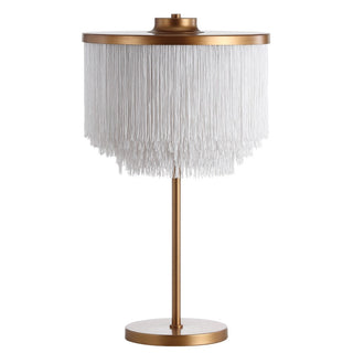 Coco 27.5" Fringed/Metal LED Table Lamp - JONATHAN Y