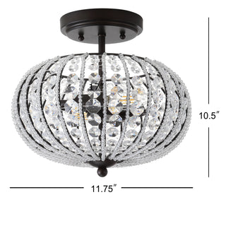 Catalina 11.7" Metal /Acrylic LED Semi Flush Mount - JONATHAN Y