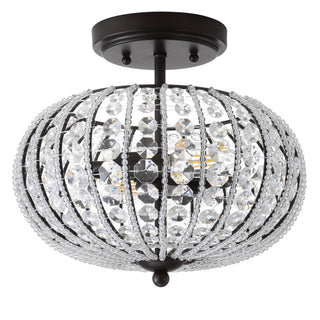 Catalina 11.7" Metal /Acrylic LED Semi Flush Mount - JONATHAN Y