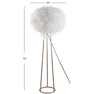 Stork 52" Feather Metal LED Floor Lamp - JONATHAN Y