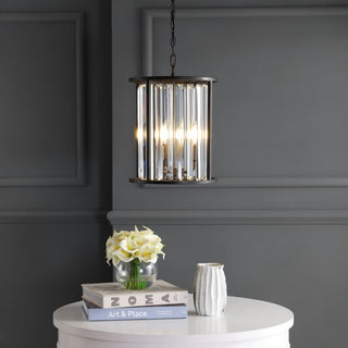 Bevin 12" Metal/Crystal LED Pendant - JONATHAN Y