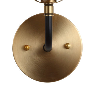 Caleb Brass Vanity Wall Sconce Frosted