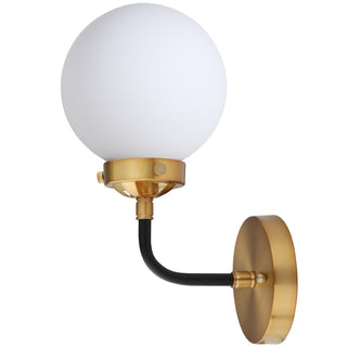 Caleb Brass Vanity Wall Sconce Frosted