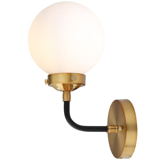 Caleb Brass Vanity Wall Sconce Frosted