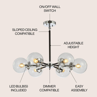 Caleb 28" Brass Cluster Pendant
