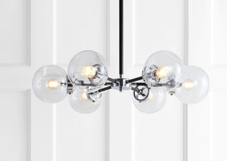 Caleb 28" Brass Cluster Pendant - JONATHAN Y