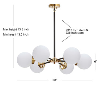 Caleb 28" Brass Cluster Pendant